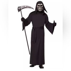 Men's Skeleton Grim Reaper Costume - Black